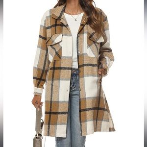 Womens plaid Shacket NWOT